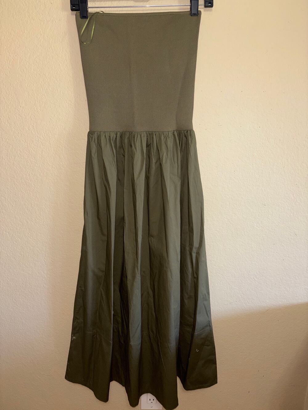 pistola Olive Green Midi Dress